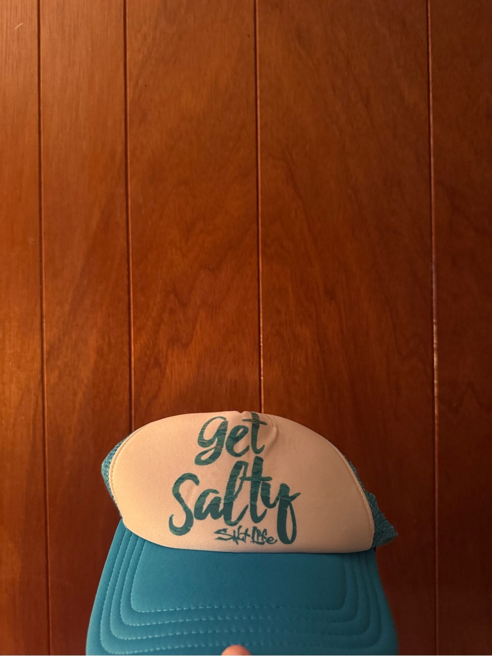 Salt Life "Get Salty" Blue and White Trucker Hat